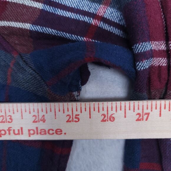 Sonoma Tartan Flannel Casual Button Up Shirt Mens Size Extra Large XL Red Blue - Picture 8 of 10